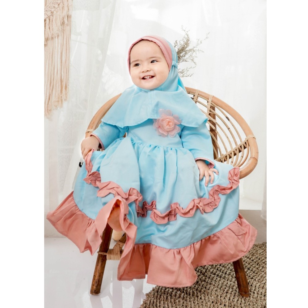 Callia gamis dress bayi 0 12 18 bulan balita anak cewek baby calia baby gamis pesta anak perempuan baju muslim anak dress muslim bayi baby flowy lebar