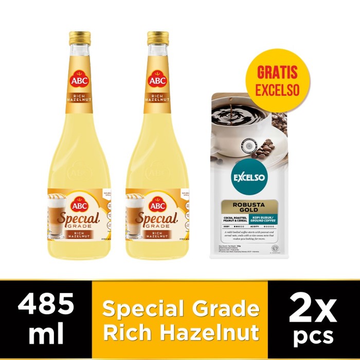 

ABC Sirup Special Grade Rich Hazelnut 485 ml - Twin Pack
