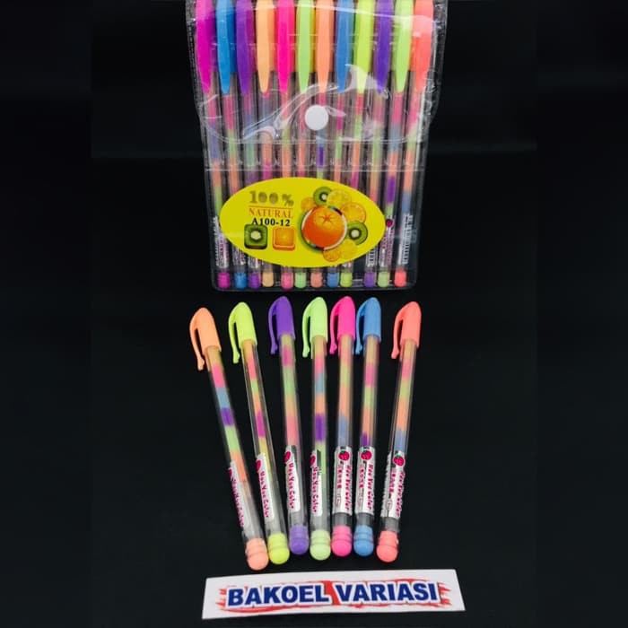 

Eksklusif Pulpen Pelangi / Rainbow Pen Gel Unik Warna Warni Pulpen Gel Asli