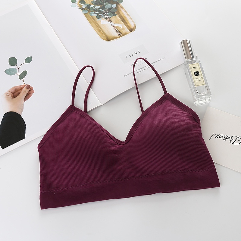 BRA539 Bra Wanita Tanpa Kawat Bahan Halus Pakaian Dalam bralette Push Up Elastis