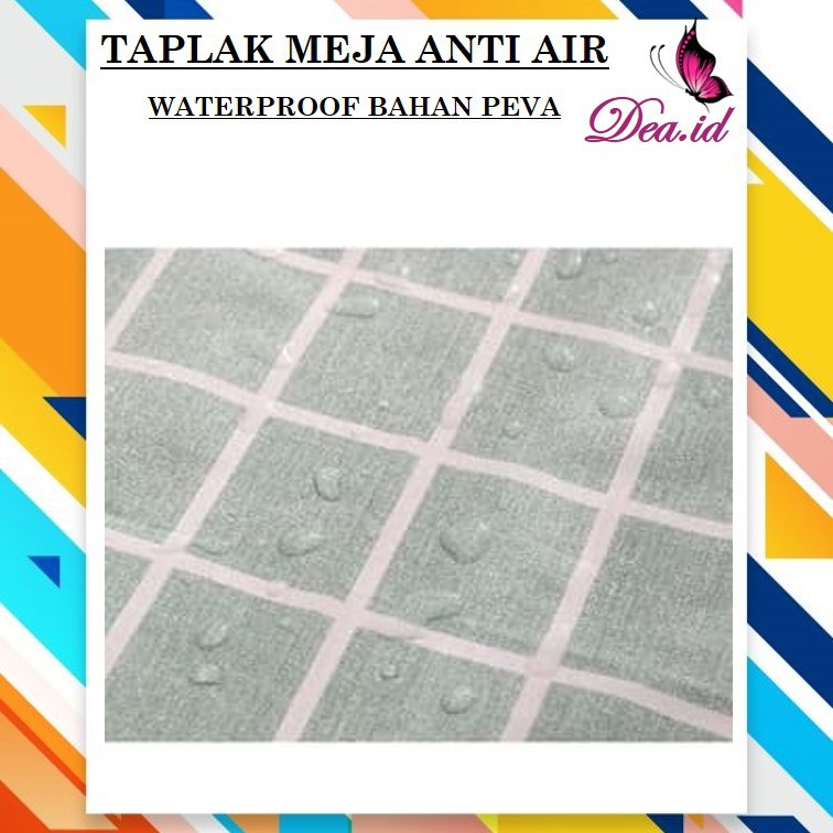 [DEASTORE] TAPLAK MEJA WATERPROOF TAPLAK MEJA ANTI AIR MOTIF KOTAK KOTAK BAHAN PEVA