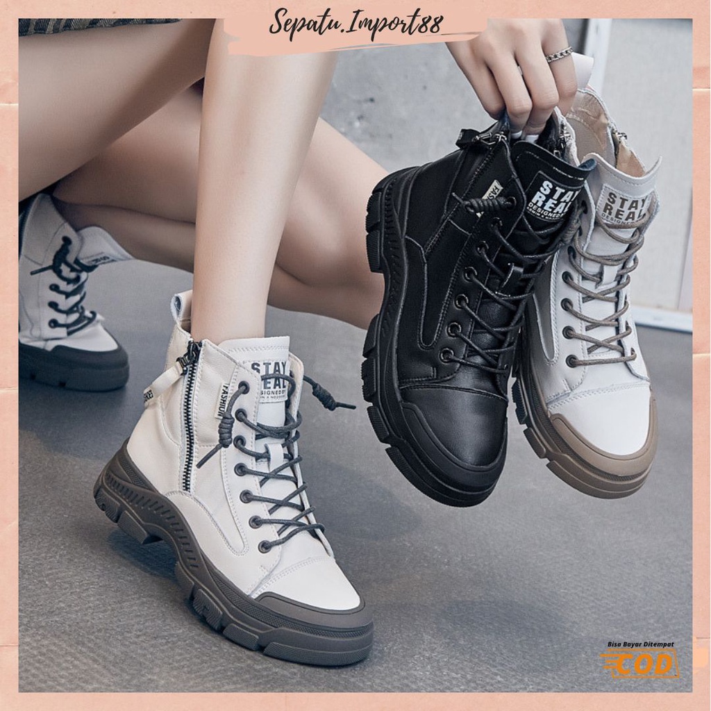 Sepatu Import Sepatu Wanita Sneakers Boots Import Premium Quality SP-558