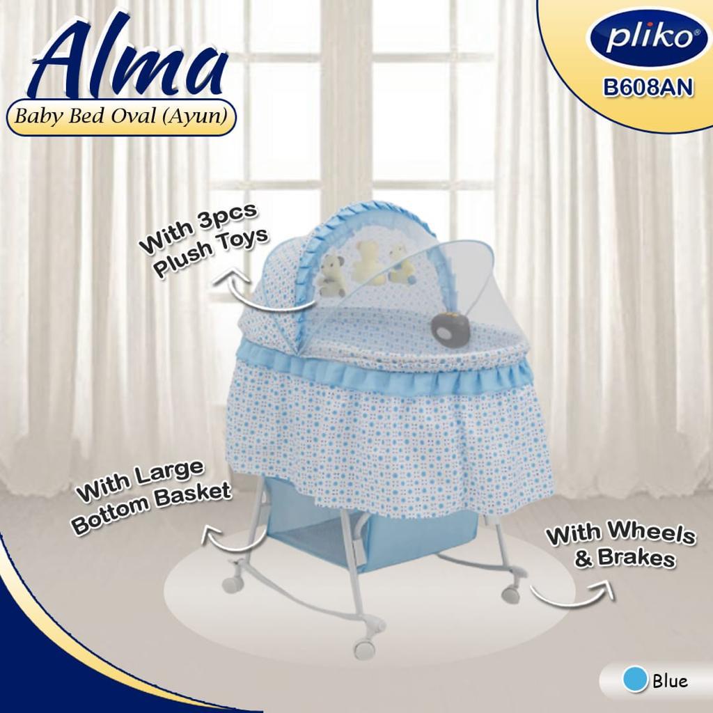 Pliko Baby Bed Oval Alma B608AN / Box Bayi