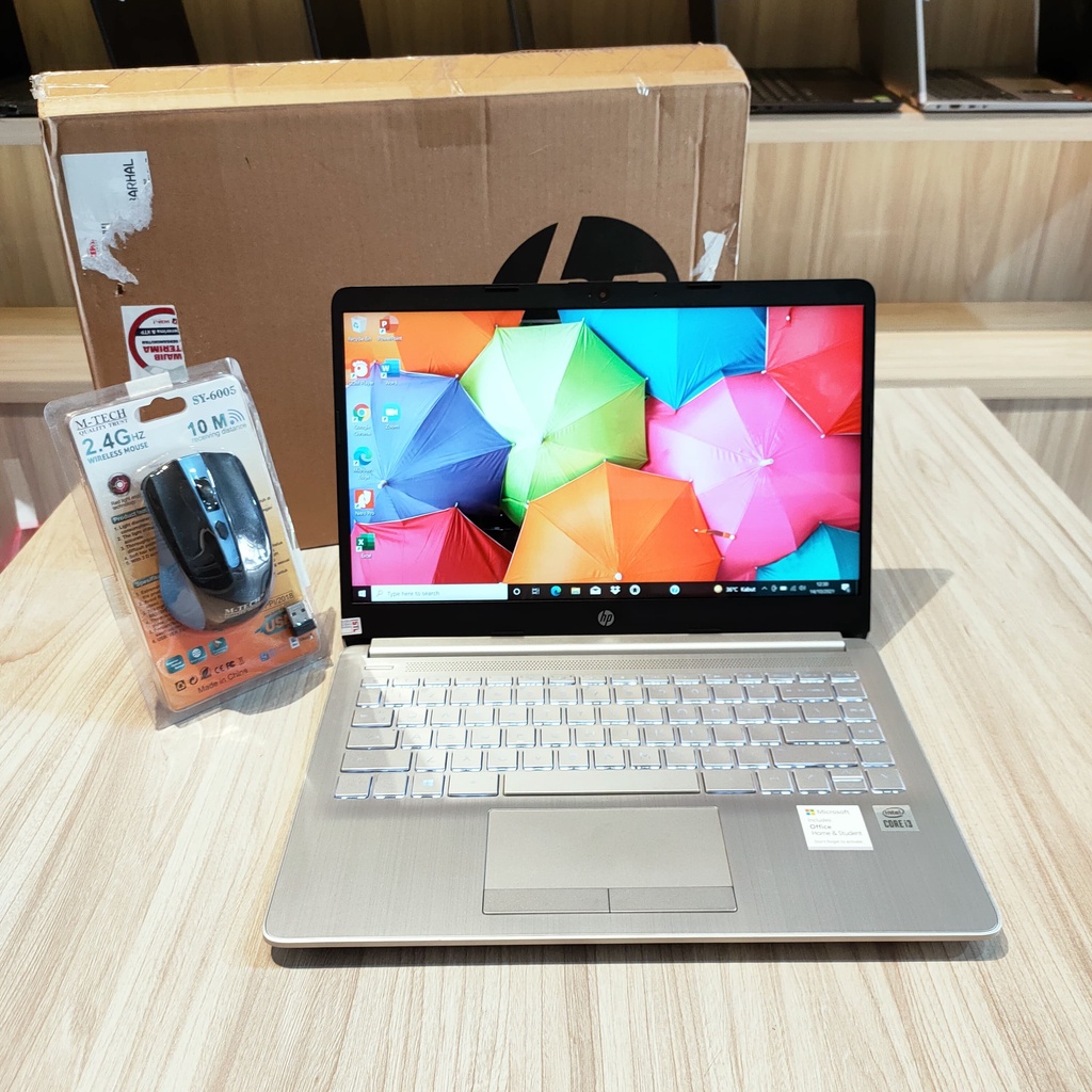 HP 14s-cf2075TU - Silver (Core i3 gen 10) RAM 4GB SSD 256GB VGA Intel UHD Graphics