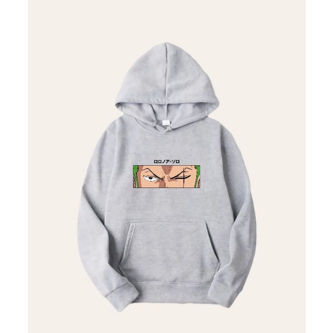 JAKET HOODIE SWEATER HUDY ANAK CEWEK COWOK ANIME MANGA ONE PIECE ZORO WIBU WAIFU UMUR 2-12 TAHUN