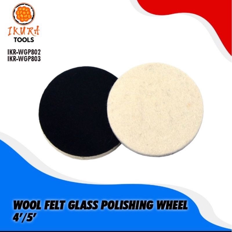 Ikura Wool Glass Felt Busa Poles Kaca Mobil Polishing Pad