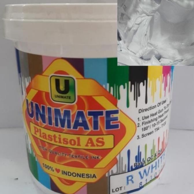 

Ready stock] TINTA SABLON PLASTISOL UNIMATE AS R WHITE 1KG