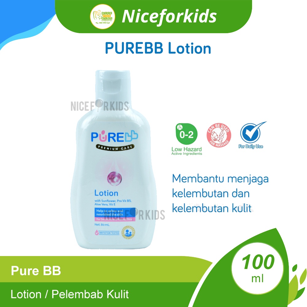 Pure BB Baby Premium Lotion 80ml / Pure Baby Body Lotion Anak 80ml