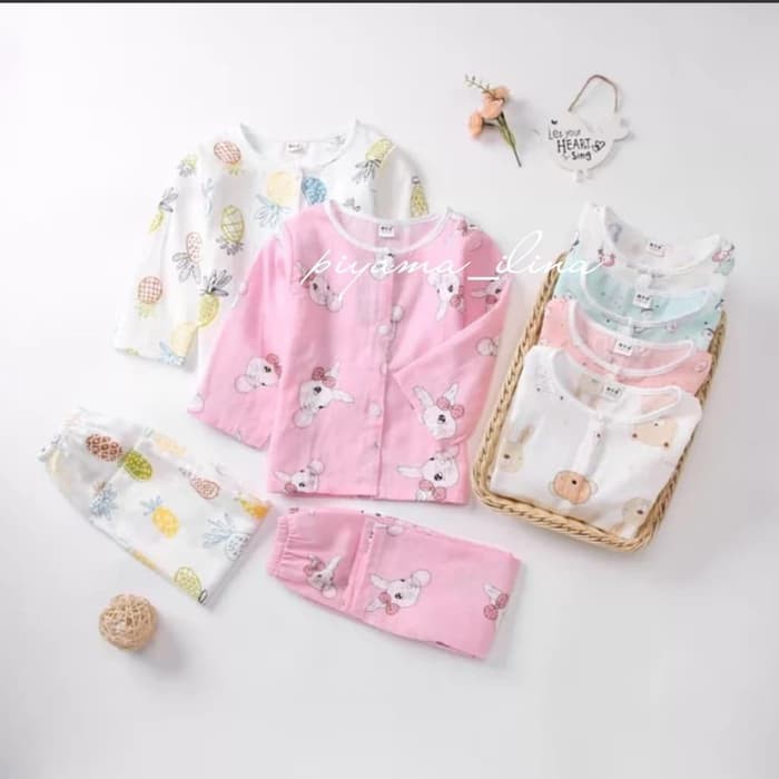 Piyama baju  tidur anak  katun organik premium Quality 