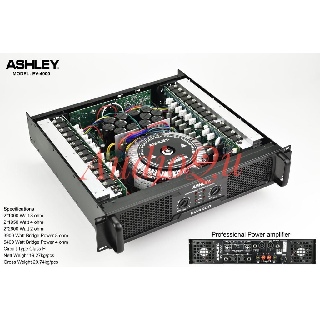 Power Amplifier Ashley EV 4000 Original Ashley EV4000 Class H