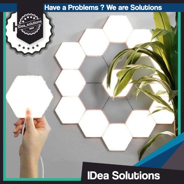 Lampu Dekorasi Dinding Quantum LED Lamp Modular Hexagon Touch 3 PCS