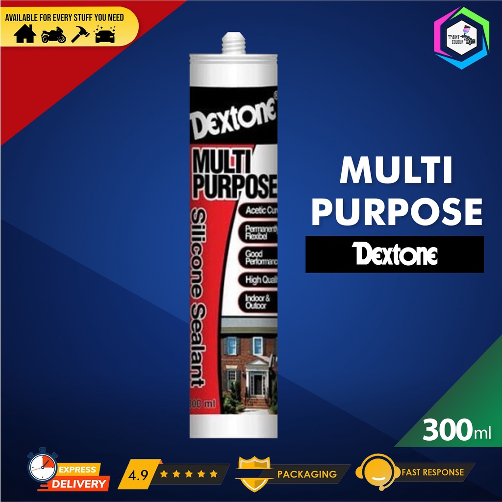 Dextone Multi Purpose Siliconee Sealant 300ml Sealer Lem ALL COLOR