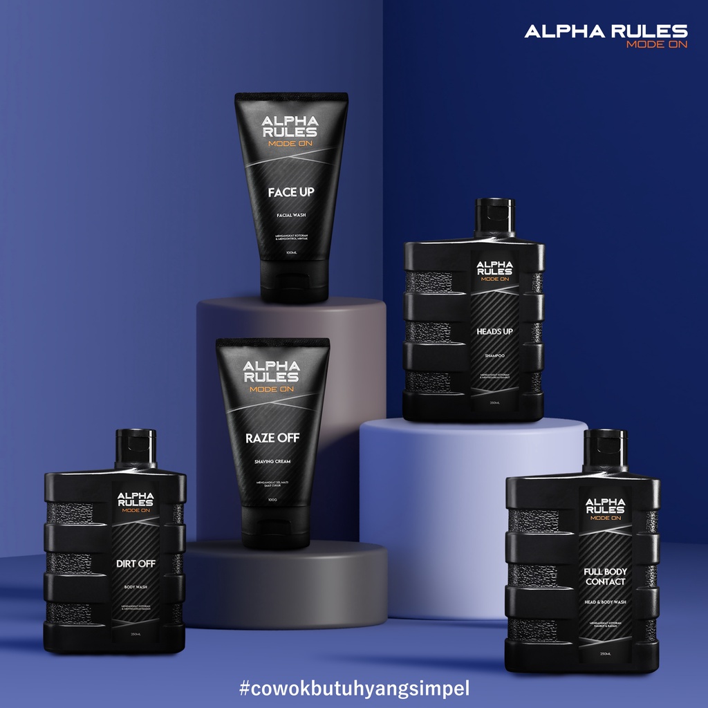 ALPHA RULES Full Body Contact - Body Wash &amp; Shampoo 250 ml 2 in 1 ORIGINAL