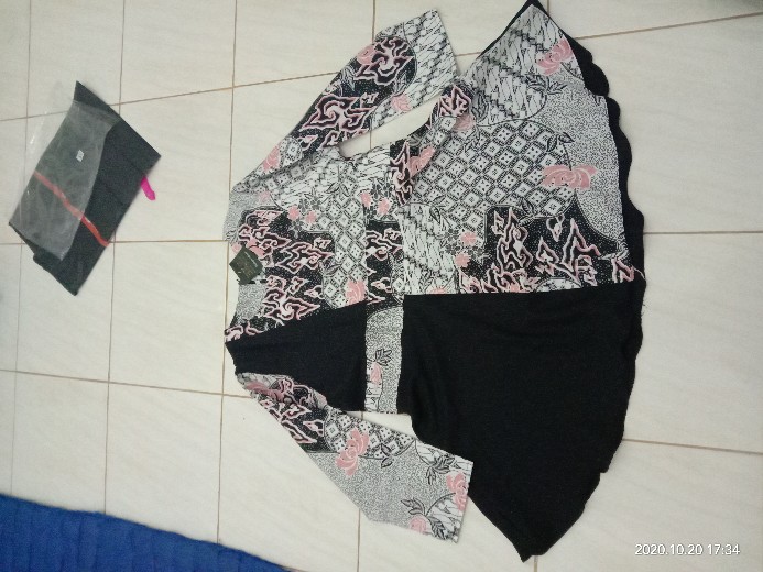 Tey-17 Batik Wanita Asj Sa Hrb026 Kenongo Kemeja Tosca Pendek