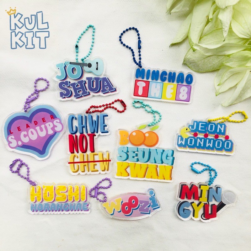 SEVENTEEN Name Acrylic Keyring (Gantungan akrilik SEVENTEEN) - kulkit