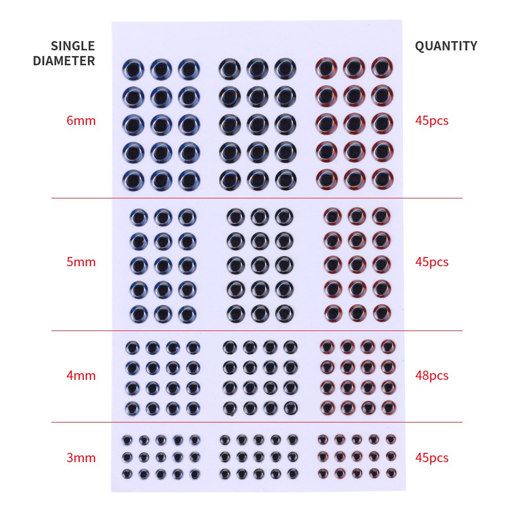 Hengjia 72Pcs / 183pcs Umpan Pancing Palsu 3D Bentuk Ikan dengan Mata Kail Fishing Eyes