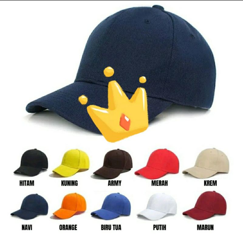 ( Surabaya ) ( COD ) Topi baseball polos pria wanita unisex