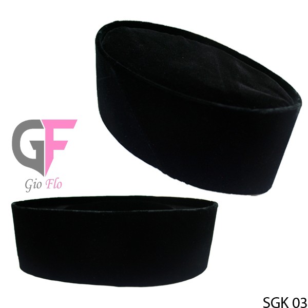 GIOFLO Songkok Hitam Muslimin Pria Peralatan Shalat Black / SGK 03