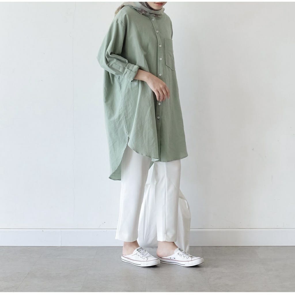 BEFAST - ZFS OOTD Wanita Tunik Gladis / SELLA TUNIK LONG RAYON DIAMOND / Pakaian Tunik kasual / Tunik Kekiniaan Remaja / Fashion Wanita Muslimah Remaja / Tunik Polos Lengan Panjang / Tunik Casuak Wanita Remaja / Trendy / Terlaris