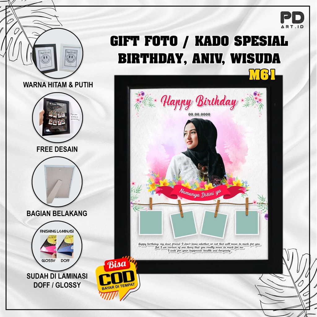 Gift Ultah Kado Wedding Anniversarry / Cetak Foto Custom 10R Plus Bingkai  FRAME 3D MINIMALIS  PIGURA CUSTOM  KADO UNIK CEWEK  HAPPY BIRTHDAY  HAPPY GRADUATION  HAPPY WEDDING  DESAIN BEBAS SESUAI KEINGINAN KAMU