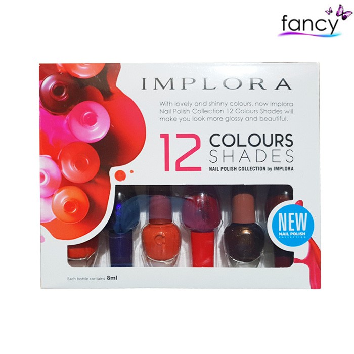  PER BOX ISI 12 PCS Implora  Kutex 12 Colour Shades Nail 