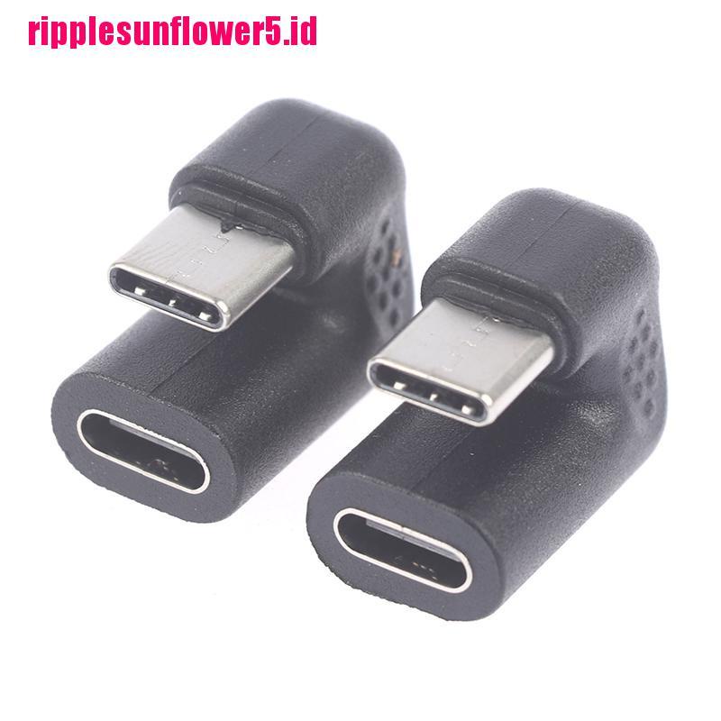 Konverter Usb 3.1 Tipe C Male Ke Female Sudut Kanan 180 Derajat