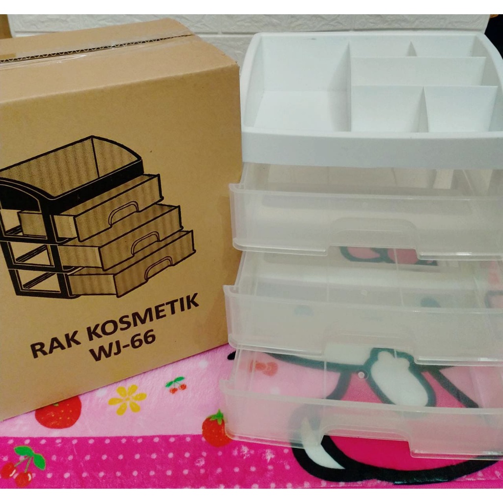 RAK KOSMETIK 3 LACI / RAK KOSMETIK TEMPAT MAKE UP SKINCARE SERBAGUNA