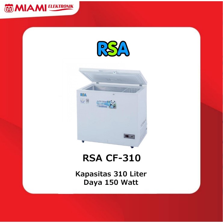 RSA CF-310Q / CF310Q / CF-310 / CF310 Chest Freezer 310 Liter 140 Watt