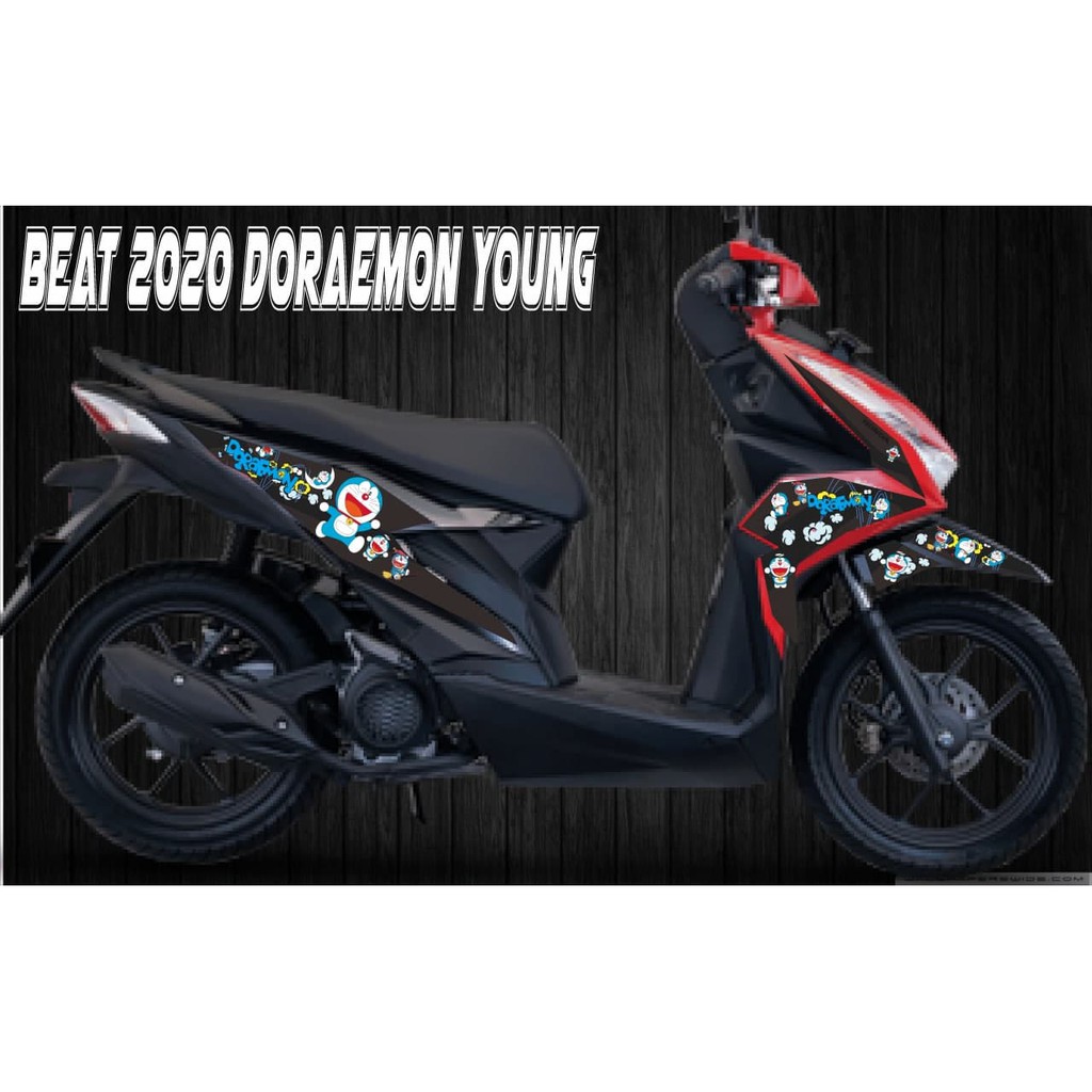 Stiker motor beat 2020 doraemon young 2