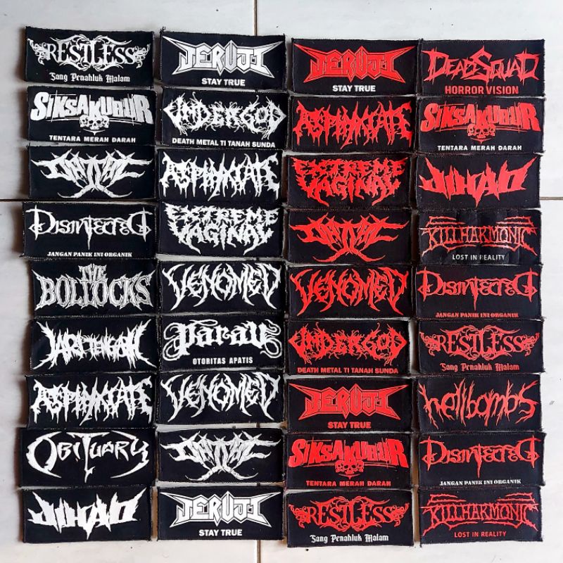 EMBLEM METAL EMBLEM MUSIK EMBLEM BAND METAL EMBLEM PUNK PACTH SABLON PACTH BORDIR
