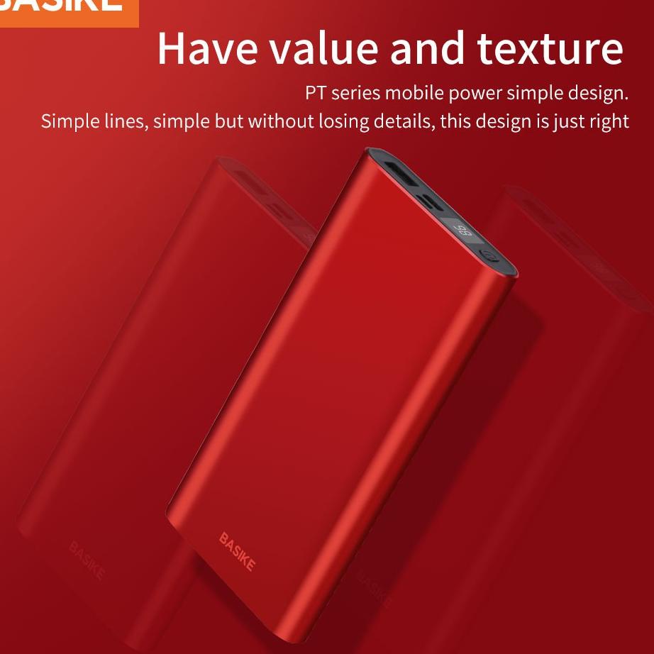 ➻ Powerbank 20000 mah Fast Charging 10000 mAh Power bank Mini Murah Type C Micro LED BASIKE ✹