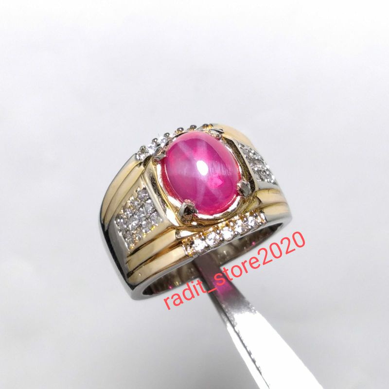 BATU CINCIN MERAH RUBY AMERICAN STAR BANGKOK 9 MOHS RING PERAK BANGKOK