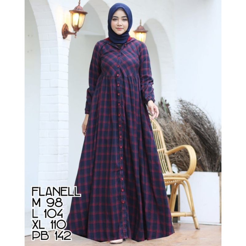 gamis cantik linen dan fanel