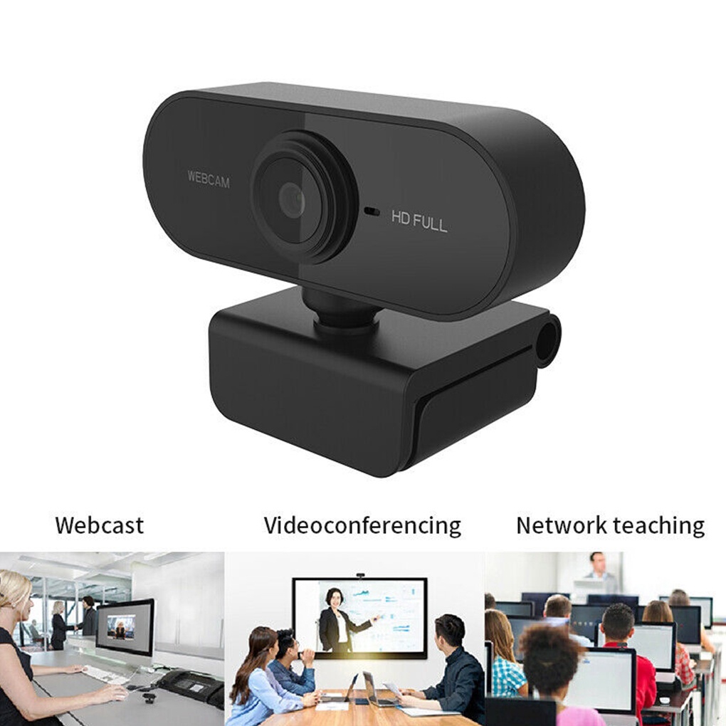 Webcam 1080P Full HD Smart Rotatable For PC Laptop Desktop with Microphone Video conference[HOUSE2020]