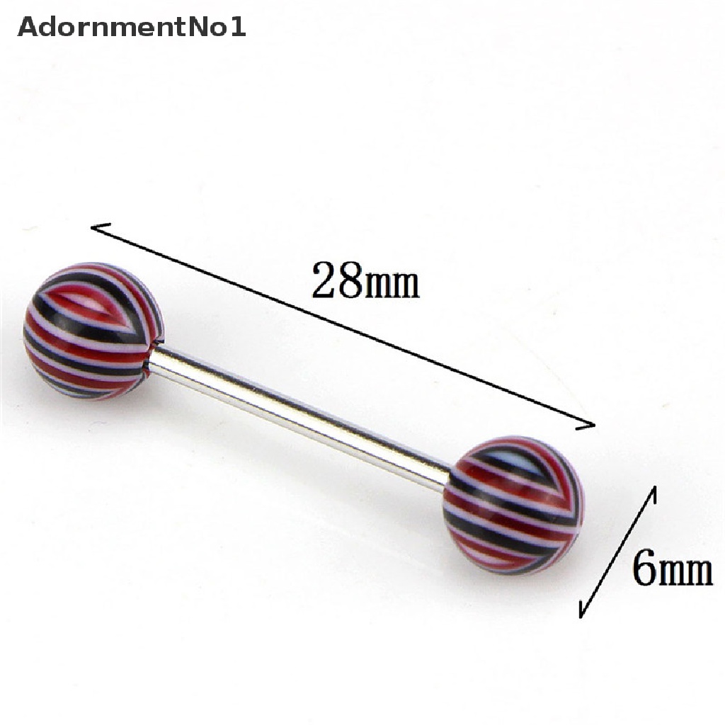 (AdornmentNo1) 20 / 50 / 100PCS Anting Tindik Lidah / Tubuh Bentuk Barbel Bahan Surgical Steel