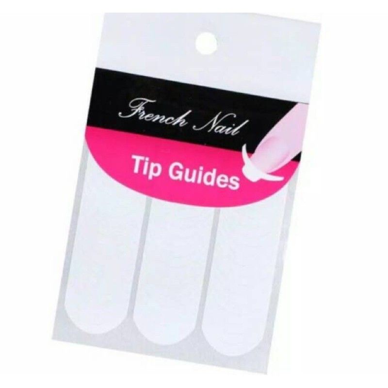 FRENCH NAIL TIP GUIDES WHITE / NAIL ART TIPS STICKER