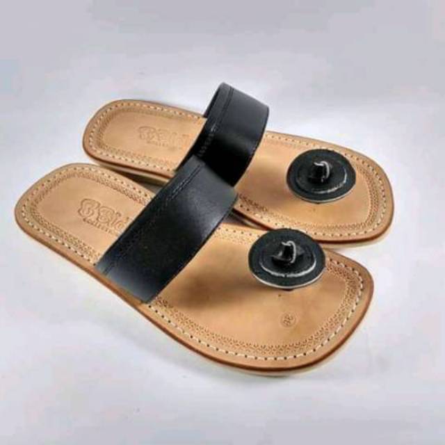 Sandal kulit BIDO JAMUR PRIA / sandal tarumpah kulit asli / sandal kulit asli pria