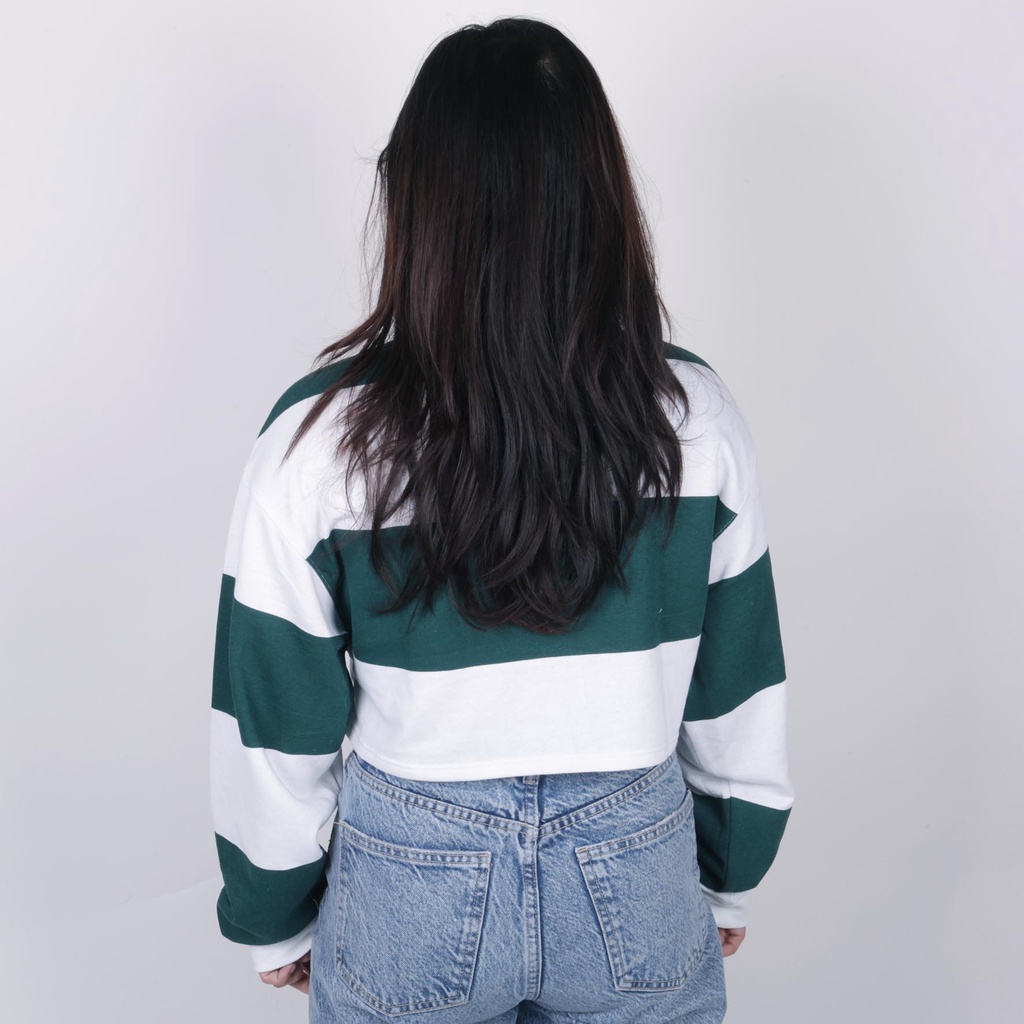 Rugby Cropped Sweatshirt / Atasan wanita