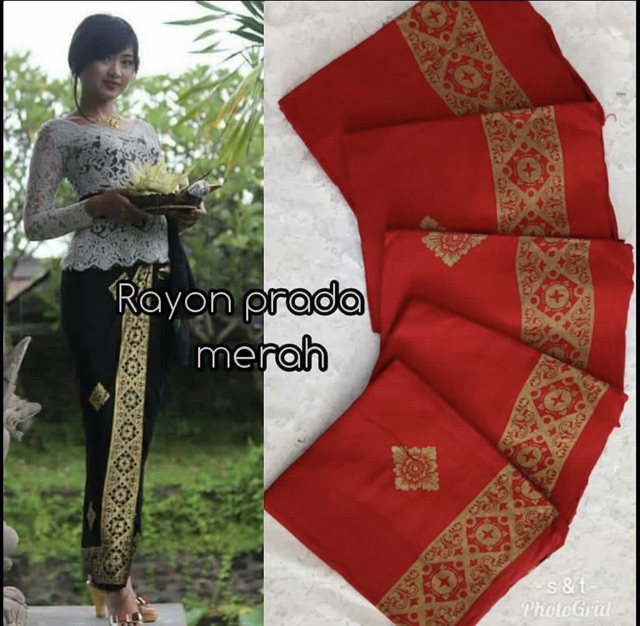 Kamen lembaran rayon prada / kamen lembaran bali / kamen rayon