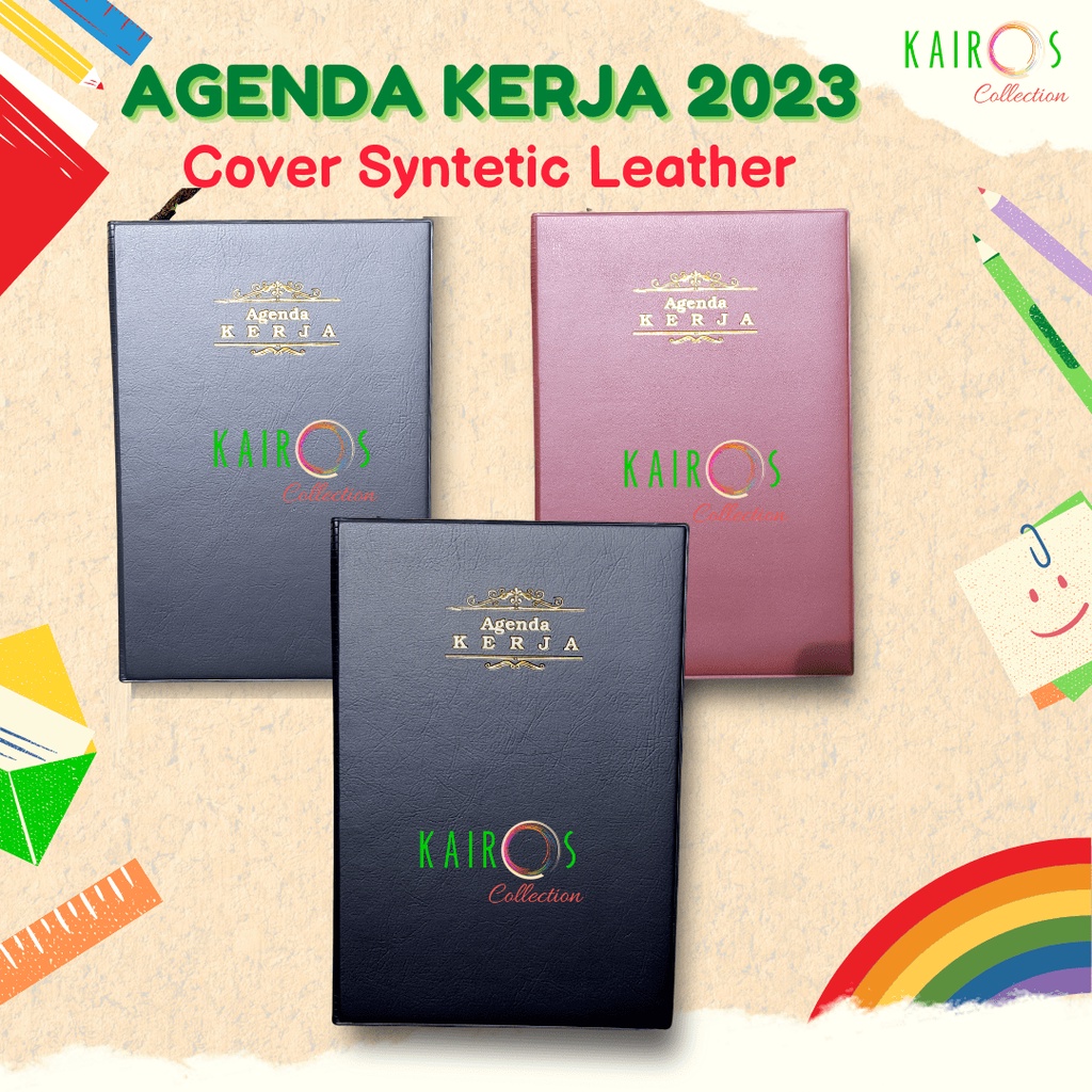 Agenda Kerja 2023 Aneka Warna Cover Syntetic Leather