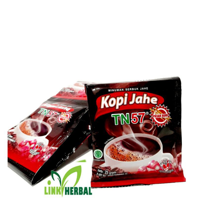 

Kopi Herbal Kopi Jahe Plus Pasak bumi TN57 | Per Renceng isi 10 sachet