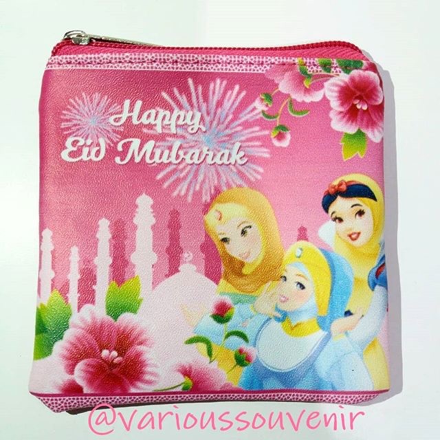 Dompet Idul Fitri Amplop Lebaran Fitrah THR Princess Pink Happy Eid Mubarak Grosir Murah Murmer