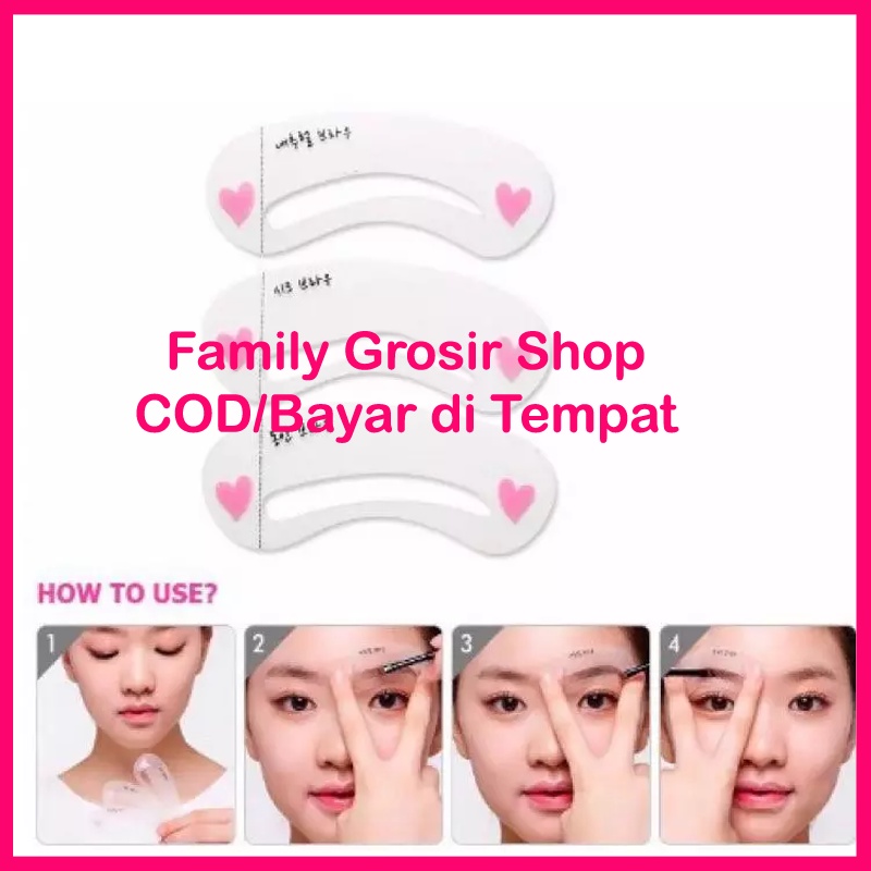 Kartu Cetakan ALIS eyebrows card 3 pcs Eyebrow Template