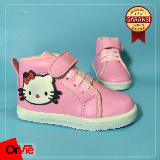 Sepatu Boots Anak Perempuan Motif Kitty Karet 3D | Sepatu kids