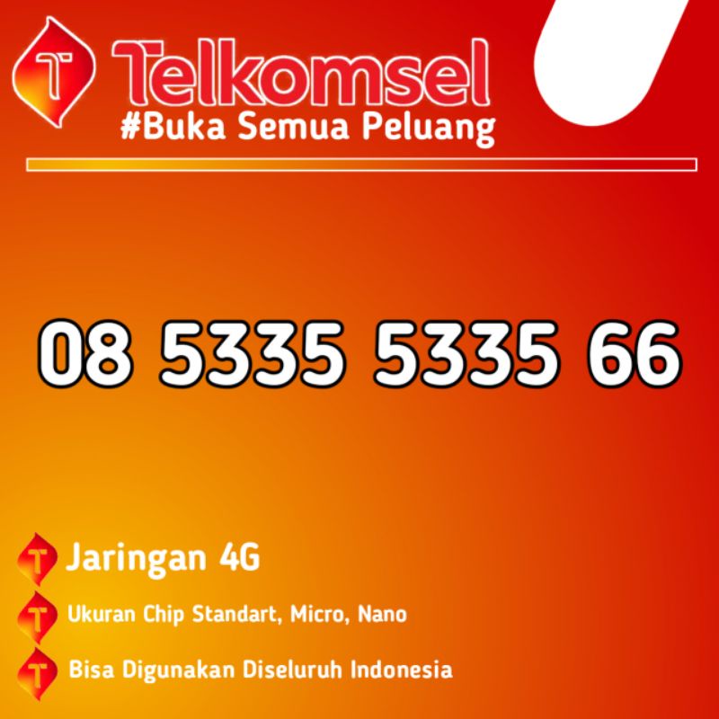 nomor cantik telkomsel 4g lte kartu as murah