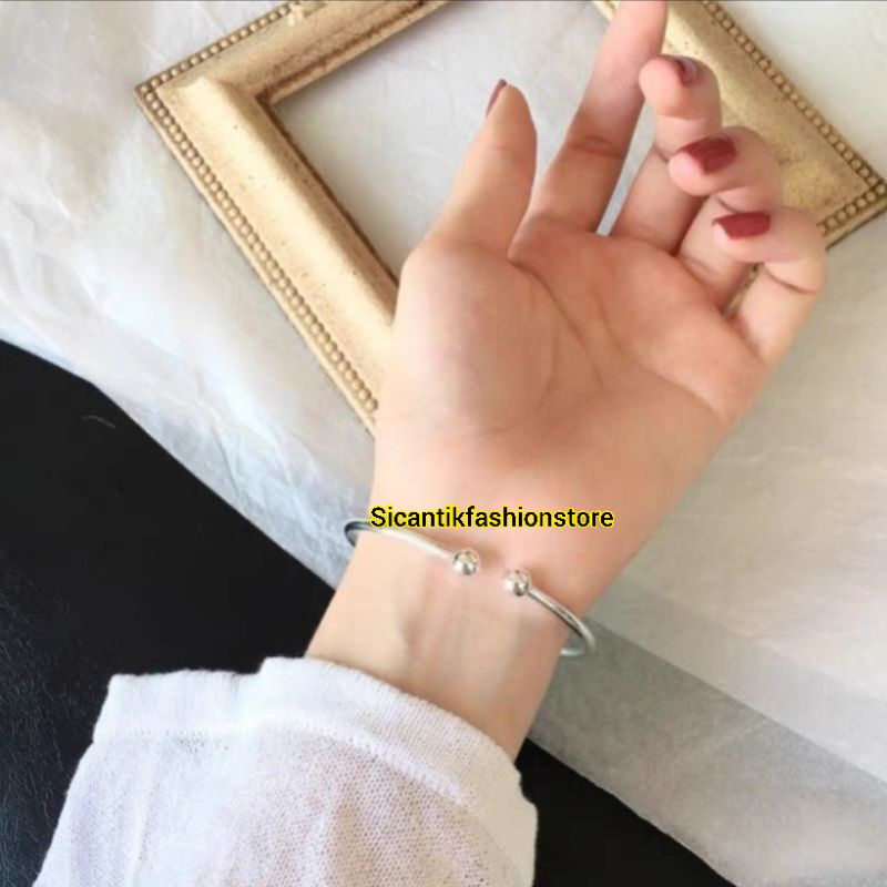 Gelang Titanium Monel Pria Wanita Terlaris Anti Karat Selamanya Gelang Pria Baja Model Monel Terbaru Gelang Wanita Perak Silver S925