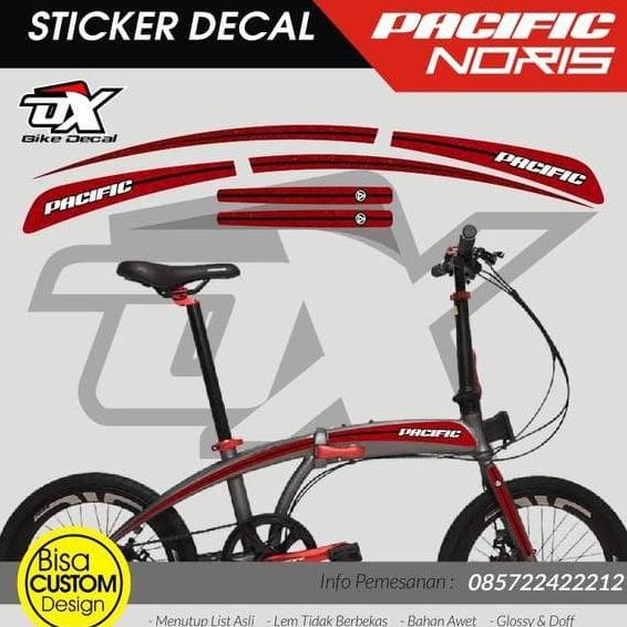 Promo Sticker Decal Pacific Noris Stiker Sepeda Lipat Promo