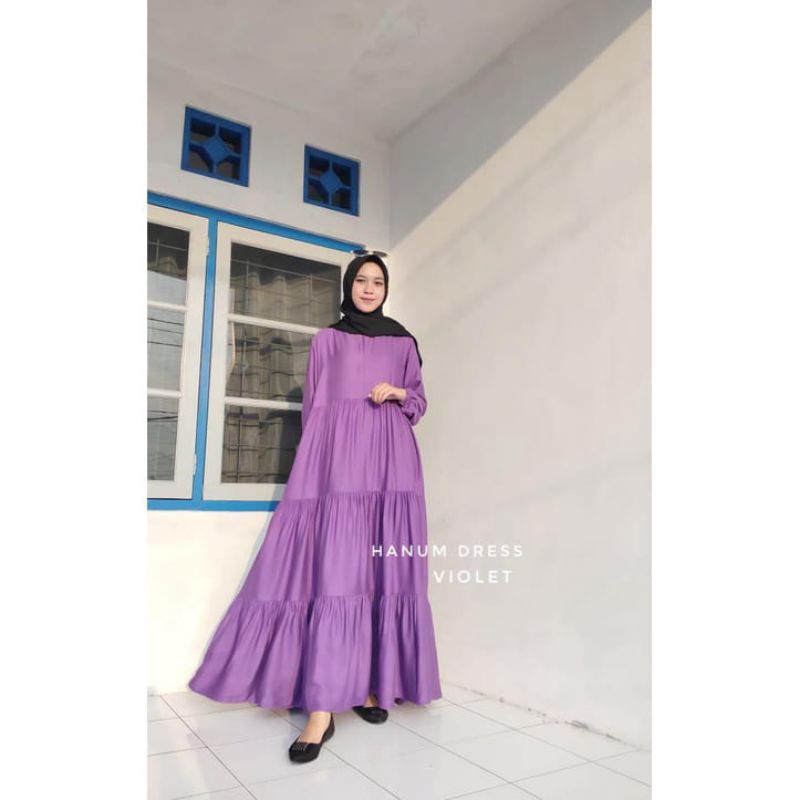 Hanum Dress Premium / Dress Polos / Dress Busui / Gamis Busui / Dress Rayon / COD