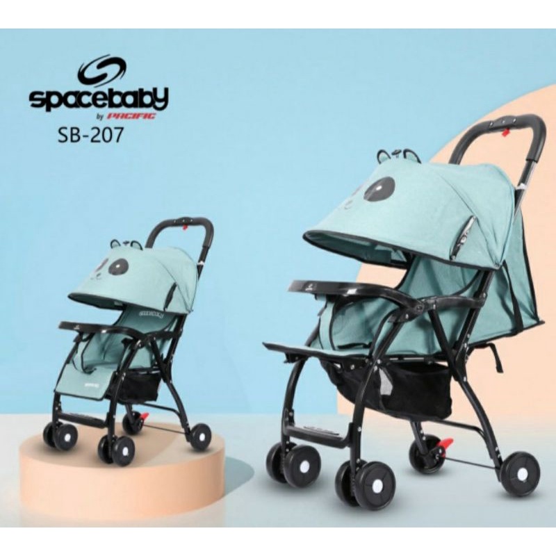 Baby Stroller Kereta Bayi Space Baby SB-207&amp;SB 214 Reversible Stir Bisa 2 Arah 3 in 1 Duduk Rebahan Tidur