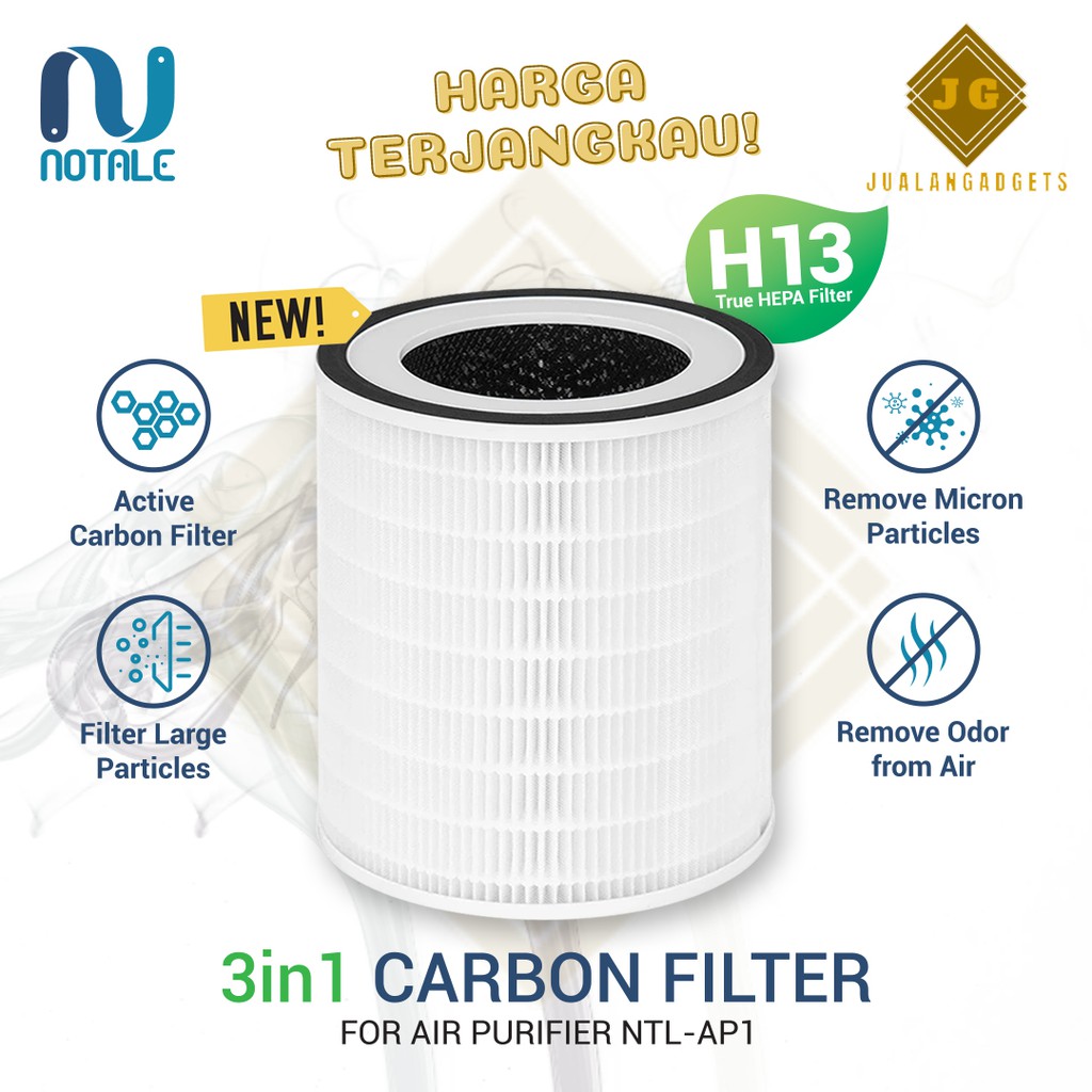 Hepa Filter Notale Air Purifier Ntl Ap1 Antibacterial Active Carbon Filter (filter cadangan)